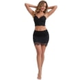 thumbnail image 5 of DARING DIVA Women's Above Knee Half Slip Lace Hem Short Under Dresses M Black, 5 of 6