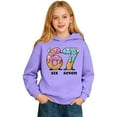 thumbnail image 5 of Byoo Toddler Girls Hoodie Cute 67 Number Graphic Long Sleeve Hooded Pullover Sweatshirt Loose Fit Sport Top for Child, 5 of 9