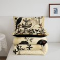 thumbnail image 5 of Homewish Vintage Halloween Skull Crow Queen Comforter Set,Butterfly Pumpkin Print Comforter Sets Queen,Beige Black Orange,Black Reversible,3-Piece,1 Comforter and 2 Pillowcases, 5 of 7