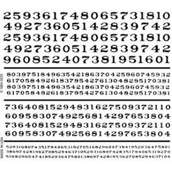 Woodland Scenics DT509 Railroad Roman Numbers Black