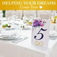 thumbnail image 7 of Table Number Holder Stands 12 Pack - Wedding Seating Labels Placecard Clips Photo Picture Cards Display Stand Gold, 7 of 7