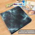 thumbnail image 4 of FORMRS 3 Ring Photo Album 4"x6" Self Adhesive Large Capacity PU Leather Cover, Lightning Pattern, 4 of 8
