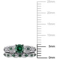 thumbnail image 2 of Everly Women's Created Emerald 10K White Gold Bridal Set, 2 of 8