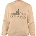 thumbnail image 2 of Skyline Omaha Nebraska Sweatshirt Unisex Large Sand, 2 of 5