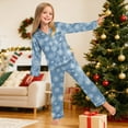 thumbnail image 5 of Gubotare Girl Christmas Pajamas 2-Piece Girls Pajamas, Long Sleeve Tie Dyed Girls Pajamas 5T 6T (Light Blue,5-6 Years), 5 of 9