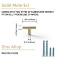 thumbnail image 5 of Goo-Ki Light Brushed Brass Kitchen Cabinet Knobs,Zinc Alloy Drawer Knobs Dresser Pulls Single Hole,6-Pack Drawer Furniture Knobs for Dresser Drawers, 5 of 7