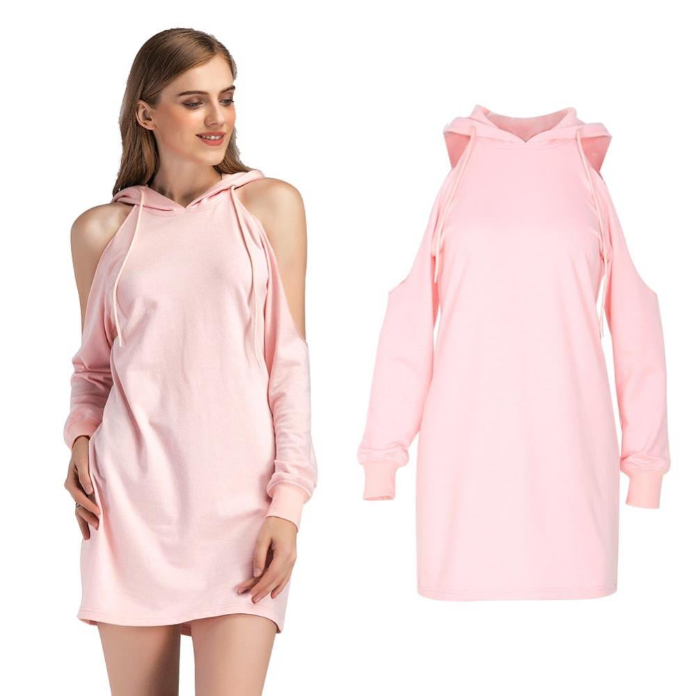 shoulderless long sleeve dress