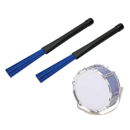 1 Pair Jazz Drum Brushes Sticks Rod Plastic Drumsticks Folk Music Percussion Balance