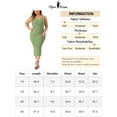 thumbnail image 6 of DARING DIVA Plus Size Sweater V Neck Ribbed Knit Bodycon Dress 4X Green, 6 of 6