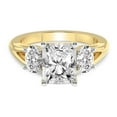 thumbnail image 3 of IGI Certified 3 Carat Radiant Shape Lab Grown Diamond Engagement Ring | 14K Yellow Gold | Bethany Three Stone Side Oval Diamond Ring | FG-VS1-VS2 Quality Friendly Diamonds, 3 of 6