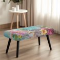 thumbnail image 2 of Jiueut Sea Starfish Plumeria Print Dining Room Bench Covers, Stretchable Rectangle Bench Seat Slipcover Easy to Clean Seat Protection for Living Room Bedroom Kitchen, 2 of 7