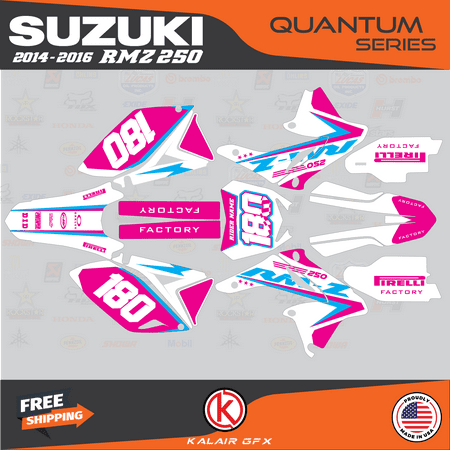 Kalair GFX Graphics Kit for Suzuki RMZ250 (2014-2016) Quantum Series Kalair GFX Graphics Kit for Suzuki RMZ250 (2014-2016) Quantum Series