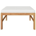 thumbnail image 4 of vidaXL 3 Piece Patio Lounge Set with Cream Cushions Teak Wood, 4 of 9