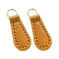 thumbnail image 5 of Sharprepublic 2 Pieces Zipper Pulls PU Leather Decorative Pullers for Clothing Bag Luggage Light Brown, 5 of 8
