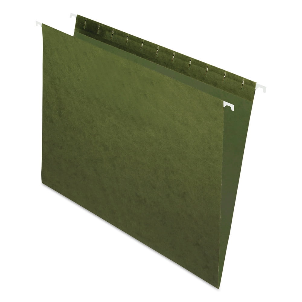 Pendaflex 81600 Standard Green Hanging Folders, Untabbed, Letter (25/Box)