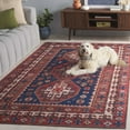thumbnail image 5 of SAFAVIEH Tuscon Cole Oriental Machine Washable Area Rug, Navy/Rust, 3' x 5', 5 of 13