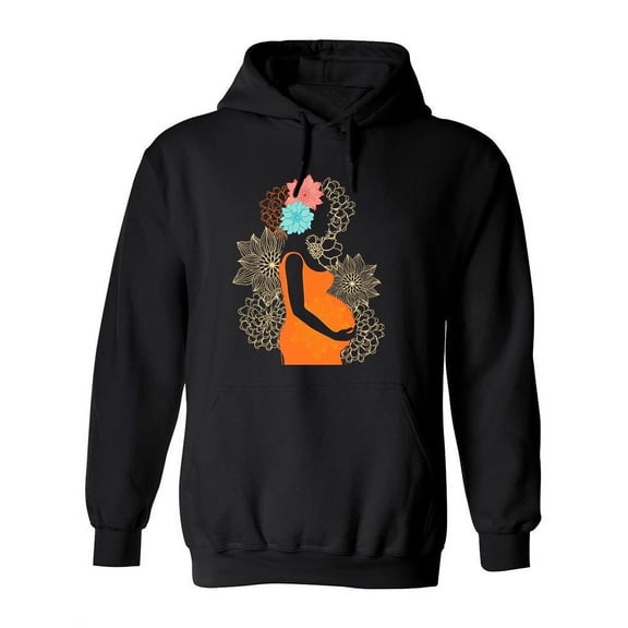 Pregnant Woman With Flowers Hoodie Women -Image by Shutterstock, Female Small