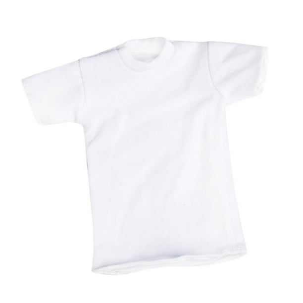 Camiseta de hombre a escala 1/6, ropa de soldado para muñecas Phicen de 12 pulgadas, accesorios y piezas B-blanco