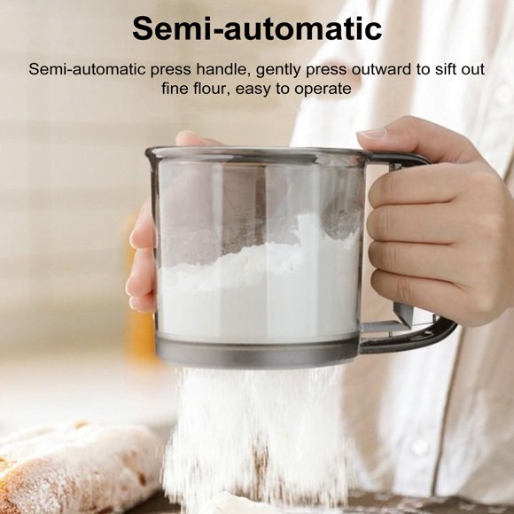 TidBay Flour Sifter Fine Mesh Versatile Baking Sieve Efficient Handheld Flour Sieve for Sugar Cocoa Powder Spices
