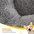 thumbnail image 2 of Calming Dog Beds for Large Dogs, Faux Fur Donut Cuddler Dog Bed, Round Fluffy Pillow, Washable Pet Bed for Dogs Up to 80Lbs, 36inch, 2 of 7