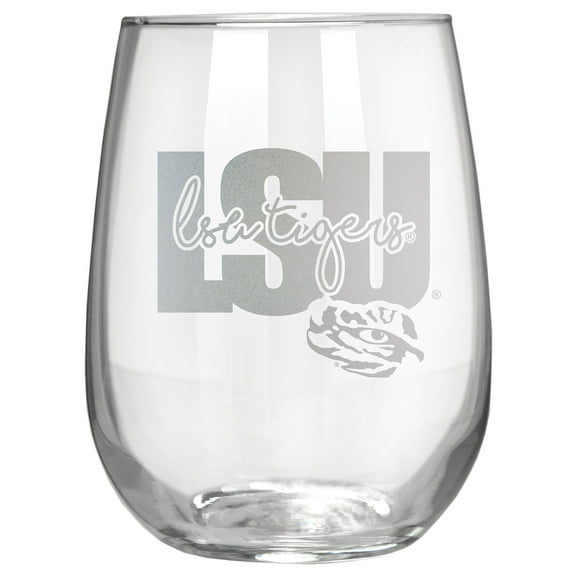 LSU Tigers Etched 17oz. City Stemless Wine Glass
