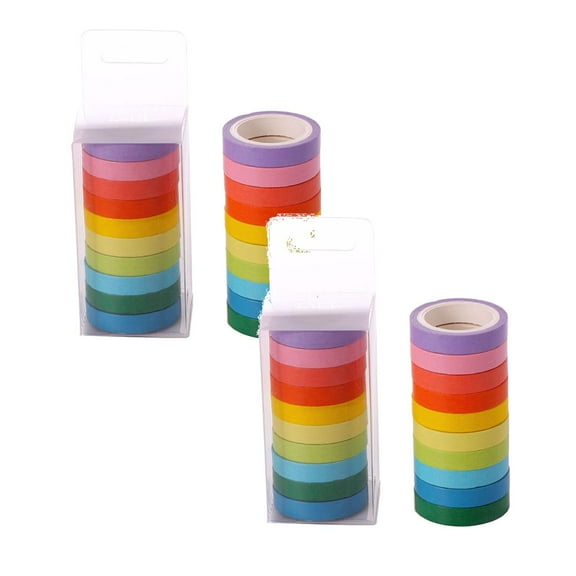 Clearance Handmade tape under $5,Washi Tape Set Of 10 Solid Colored Tape For DIY School 2PC