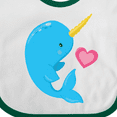 thumbnail image 4 of Inktastic Cute Narwhal Boys Baby Bib, 4 of 4