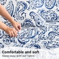 thumbnail image 4 of HITIME Juego de Sábanas Tamaño Matrimonial 4 Piezas Incluye 1 Sábana Plana, 1 Ajustable & 2 Funda de Almohada, Suave Microfibra de Poliéster, Diseño Estampado Moderno Fresco y Transpirable, 4 of 9