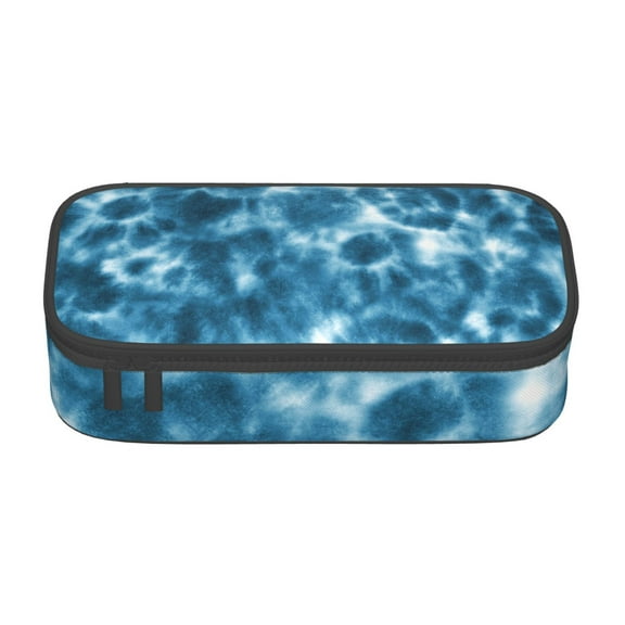 Sigee Blue Tie Dye for Large Capacity Pencil Case, Pencil Pouch, Pencil Bag, Marker Pen Case for Women and Men