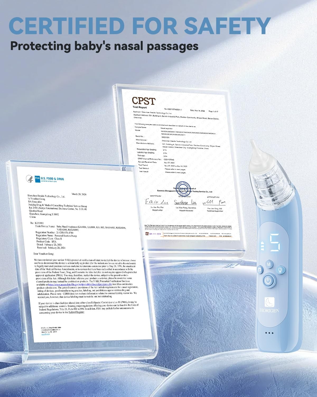 Electric Nasal Aspirator for Baby - 5 Adjustable Suction Levels, USB-C Rechargeable Nose Sucker with 3 Silicone Tips, LED Light & Soothing Music, Baby Mucus Cleaner for Newborns & Toddlers