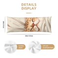 thumbnail image 3 of Kdxio Sleeping Cat In Blanket Print Body Pillow Cover with Zipper,Soft Body Pillow Pillowcase,Long Pillow Case Cover,20x54 Inch, 3 of 7