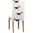 thumbnail image 4 of RYLABLUE Beagle Dogs Stretch Chair Cover Protector Seat Slipcover for Dining Room Hotel Wedding Party Set of 6, 4 of 5