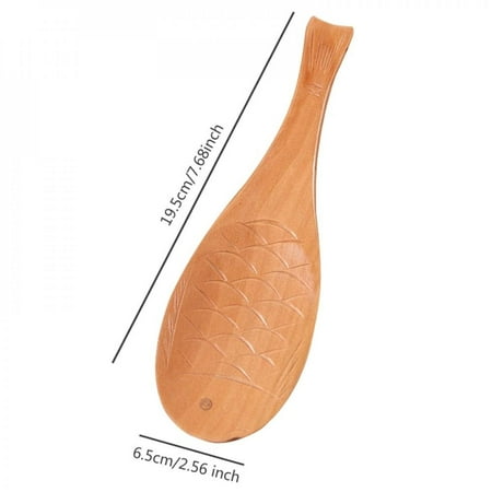 

Japanese Style Rice Spoon Carved Fish Shaped Rice Shovel Non Stick Rice Ladle Wooden Rice Spoon