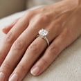 thumbnail image 6 of Rosec Jewels Lab Grown Diamond Solitaire Engagement Ring 4 Carat - IGI Certified - E-VS1 Quality - with Jewelry Box, 925 Sterling Silver, US 4.00, 6 of 7