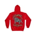thumbnail image 2 of USMC Teufel Hunden Devil Dog Marines Hooded Sweatshirt by , Red, 3XL, 2 of 2