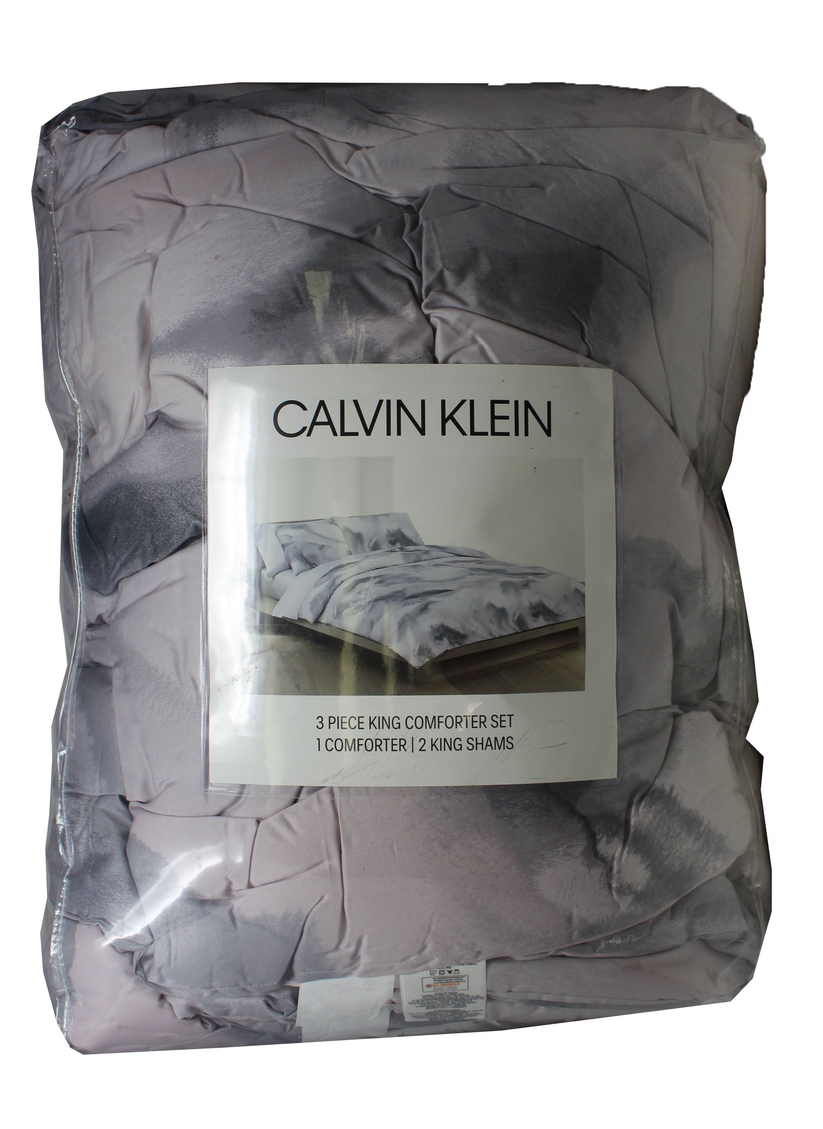 Calvin Klein 3 Piece King Comforter Set Moonstone 