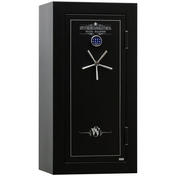 Steelwater Gun Safes 22 Long Heavy Duty Gun Safe with Chrome Digital Keypad, 24" x 30" x 59", Steel