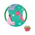 thumbnail image 1 of Paddle Balls Game Suministros para fiestas portátiles Juego de interacción entre padres e hijos Habilidades motoras finas Animal colorido para Verde, 1 of 8