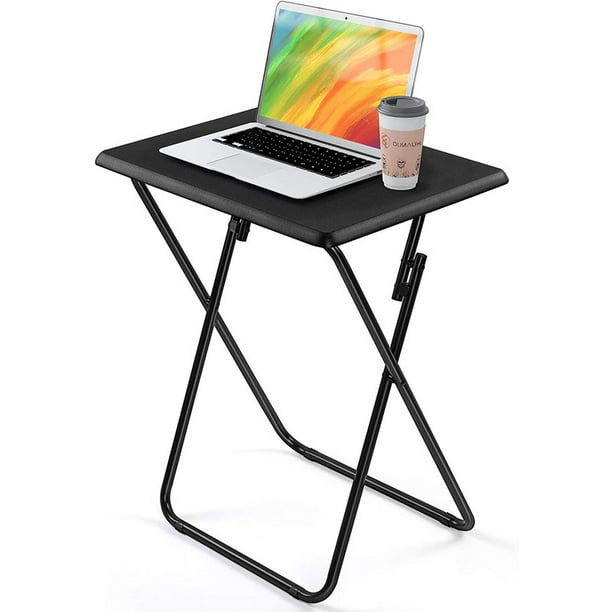 AMERIERGO TV Tray Table Stable Folding Snack Tray Table with No Assembly Required TV Dinner Tray