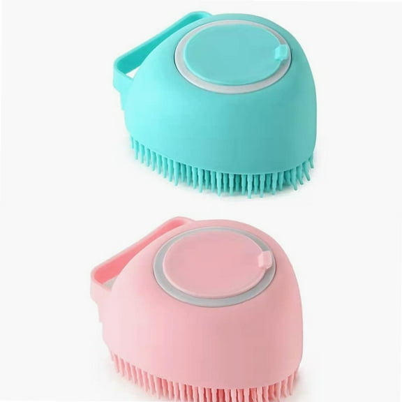 80ml Silicone Massage Exfoliating Bath Shower Brush With Soap Dispenser Bath & Body Brushes Wash Scrubber Deep Cleaning for Women Men Children