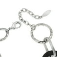 thumbnail image 7 of Modern Black and Silver Tone Chain Link Bracelet with Extender - Fashion Statement Jewelry Bracelet Silver, 7 of 7