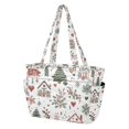 thumbnail image 2 of FORMRS Tote Bag for Women Quilted Large Capacity Travel Work Carry On Shoulder Handbag, White Nordic Christmas House, 2 of 7