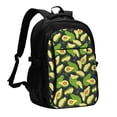 thumbnail image 1 of Fotbe Fresh Avocado Mochila con Estampado y Puerto USB para Hombre y Mujer, Mochila Antirrobo, Mochila de Viaje, Mochila Escolar, Mochila Universitaria, 1 of 7