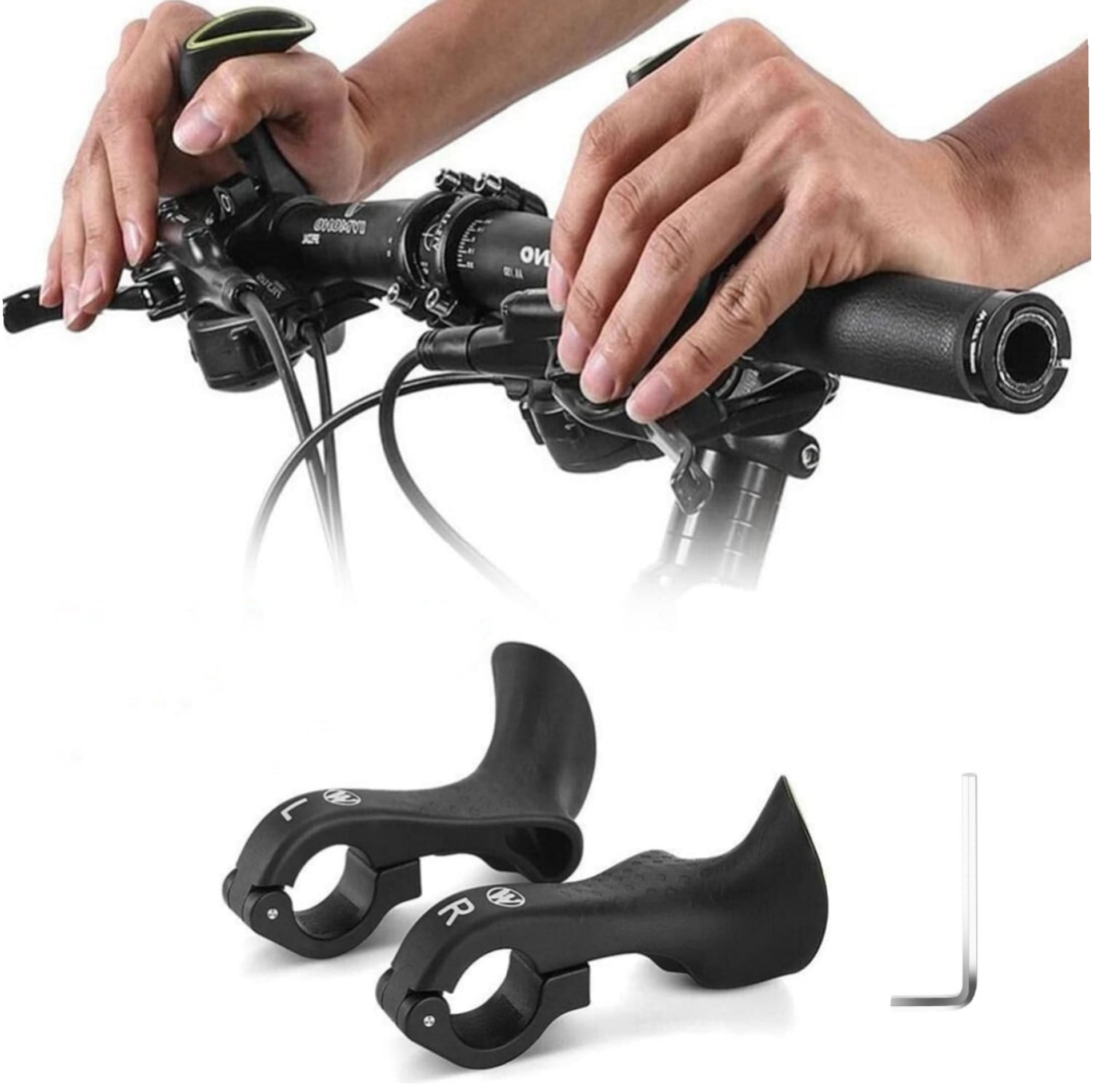 A Pair of Easy MTB Bicycle Inner Bar Ends Mountain Bike Handlebar Bar Ends Attachments