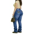 thumbnail image 5 of QERINTE Womens Plus Size bootcut Jeans High Waisted Stretchy Embroidered Jeans Curvy, 5 of 5