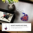 thumbnail image 4 of Raindrops 2Pcs Cute Keychains Women Alloy Union Jack Heart Key Chain Stylish Appearance for Luggage Bags, 4 of 6