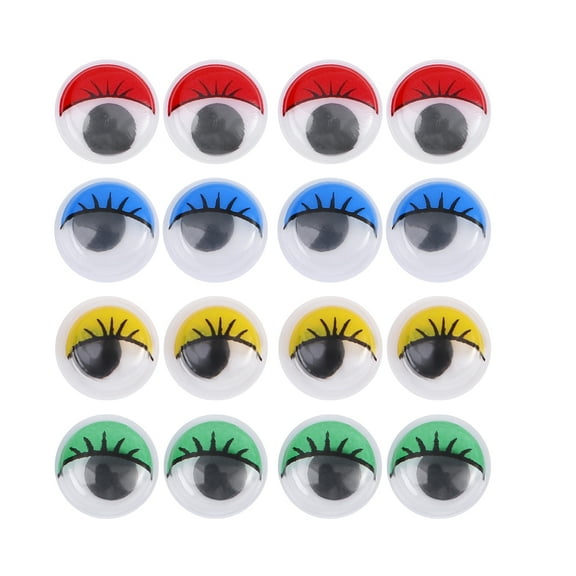LEORX 100Pcs Wiggle Eyes Craft for DIY Decoration Red Plastic