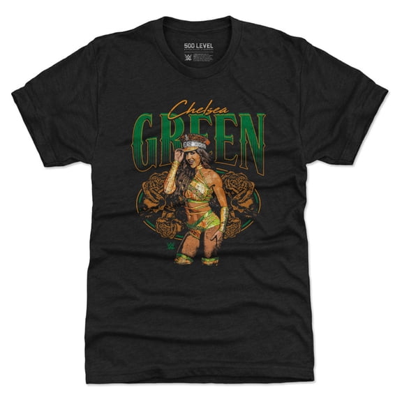 Men's 500 Level Heather Black Chelsea Green Flowers Tri-Blend T-Shirt