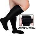 thumbnail image 4 of Extra Wide Calf Knee High Compression Stockings for Women and Men Size 20-30 Mmhg Plus Size Pair, 4 of 4
