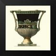 thumbnail image 2 of Giardini 12x12 Black Modern Framed Museum Art Print Titled - Crackled Large Giardini Urn I, 2 of 5